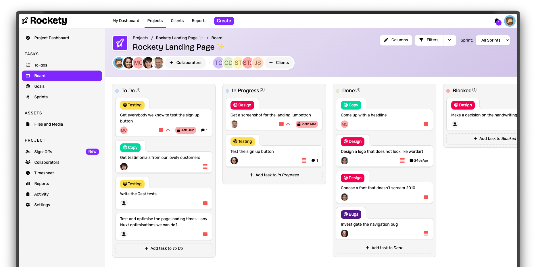 Screenshot of Rockety