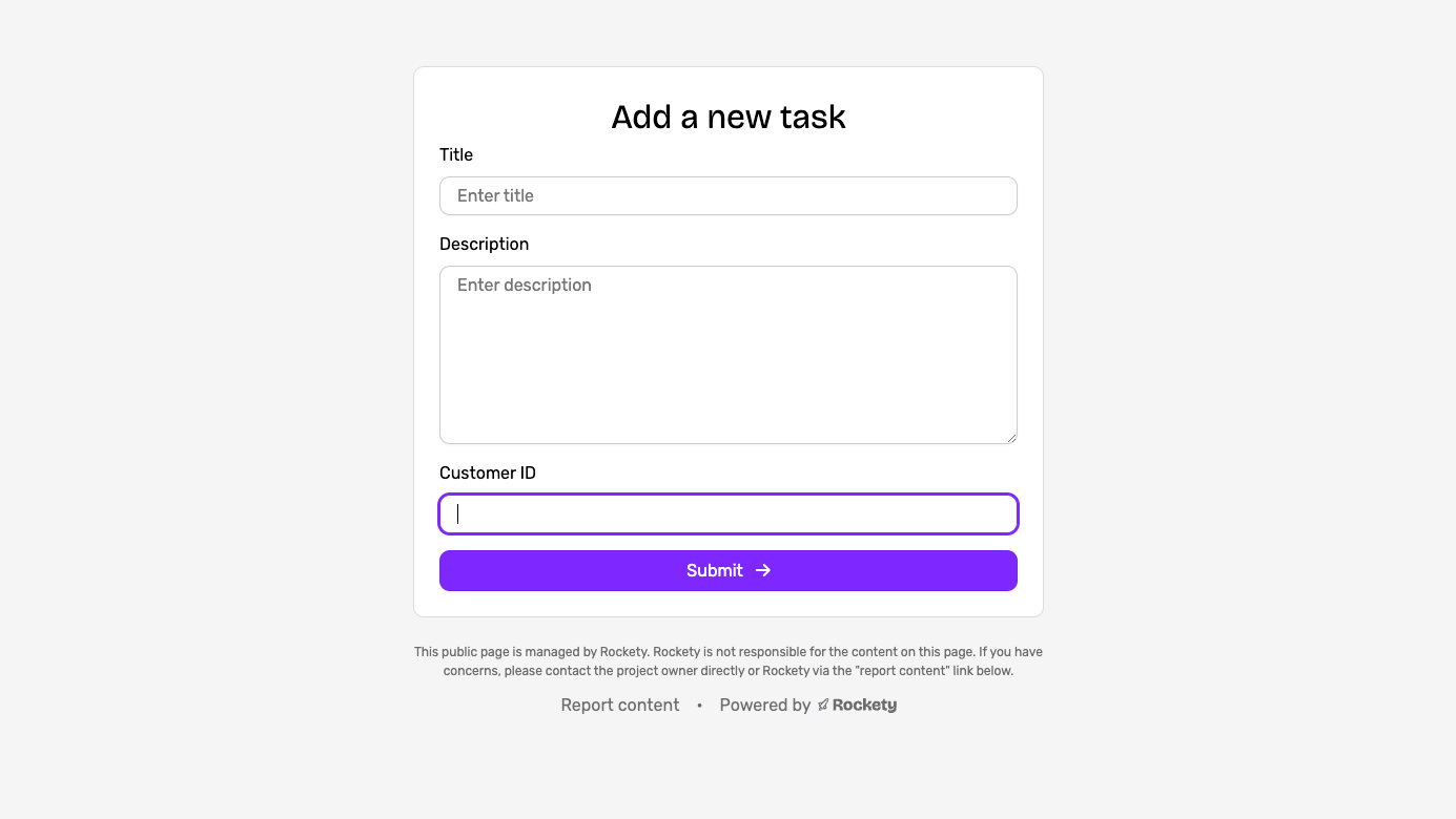 Meta field on task form