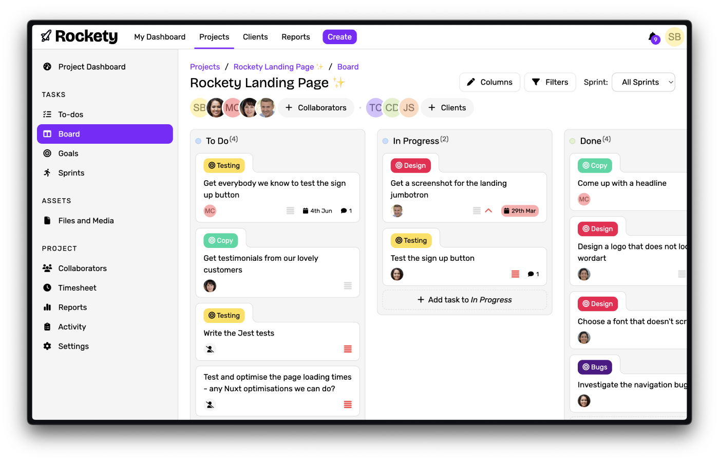 Screenshot of Rockety